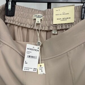 Max Studio Wide Leg Trousers in Pumice